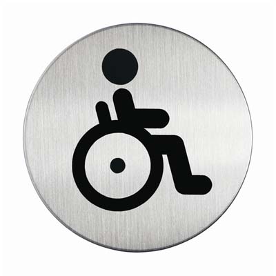 PICTOGRAM-WHEELCHAIR ACCESSIBLE WITH ADHESIVE PADS