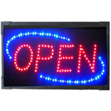 OPEN SIGN LED 19X10IN FLASH OR NO FLASH MULTI COLOR ALPHABETS