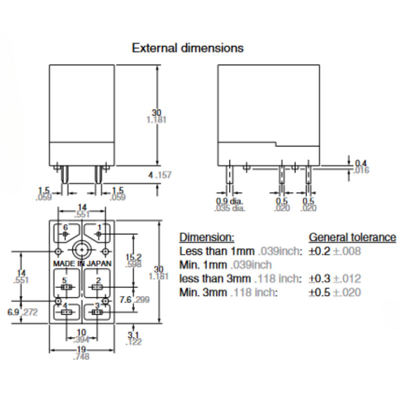 RELAY DC 6V 5445