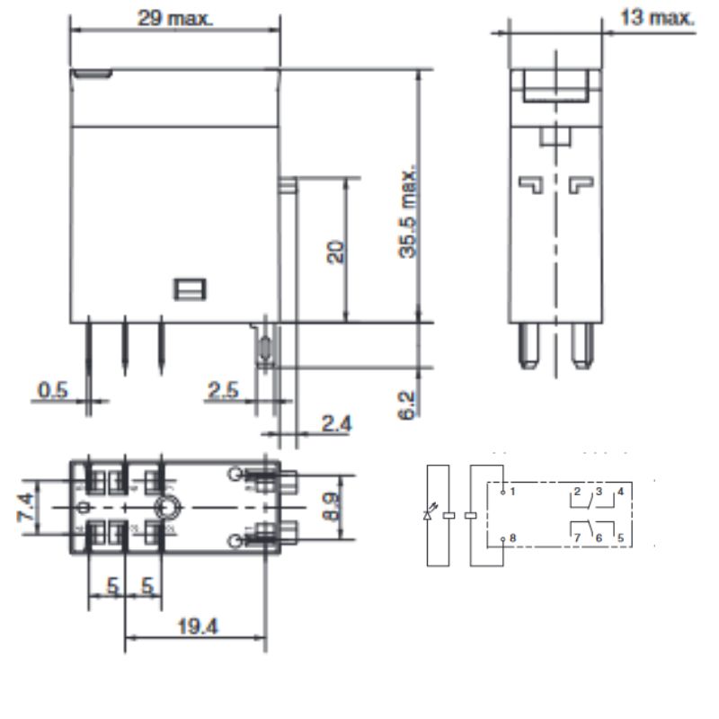 RELAY AC 220V 5757