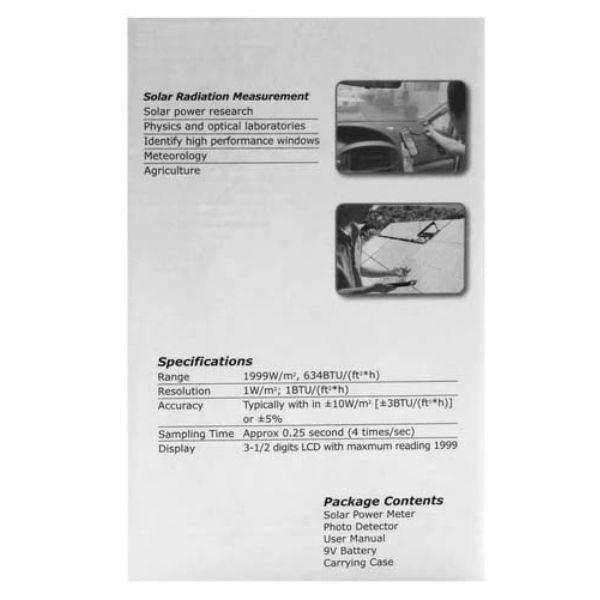 SOLAR POWER METER 2405