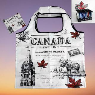 CANADA FOLDABLE BAG B/W+LEAFS 
SKU:268663