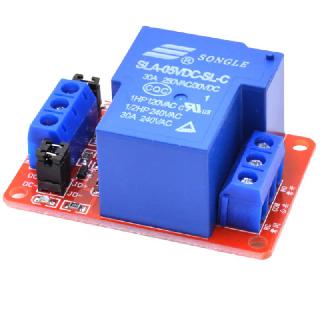 RELAY MODULE 1 CHANNEL 30A 1P2T 250VAC/30VDC IP 5VDC WITH DRIVER