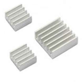  RASPBERRY PI3/4 HEATSINK 3PC/PK 14X14X6MM 15X9X5MM 9X9X5MM