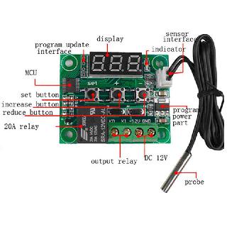 TEMPERATURE CONTROL SWITCH -50 TO 110C RELAY 12V 10A