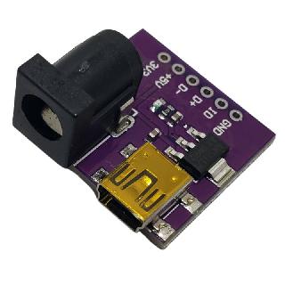 DC-DC CONVERTER IP USB OP 5/3.3V 0.5A BARREL 5-9V