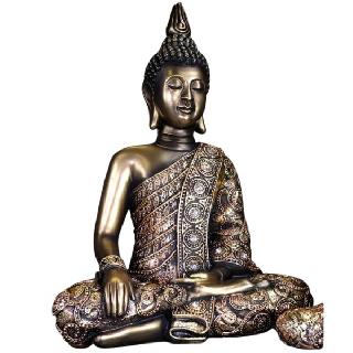 BUDDHA STATUE SITTING POSITION 9X6X14IN POLYRESIN HAND PAINTED.
SKU:263971