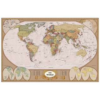 MAP OF THE WORLD POSTER 36X24 IN
