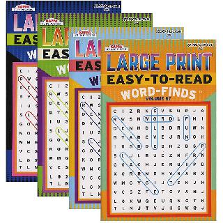 WORD FINDS EASY TO READ PUZZLE