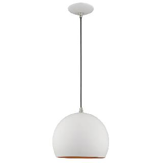 PENDANT LIGHT WHITE DOME 10IN