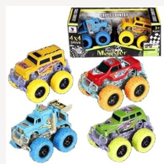 MONSTER TRUCKS SET 4IN 2PCS/PK