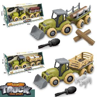 FARM TRACTOR W/TRAILER ASSORTED 2PC/SET
SKU:264131