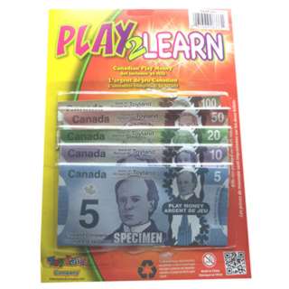 CANADIAN PLAY MONEY BILLS 
SKU:245220