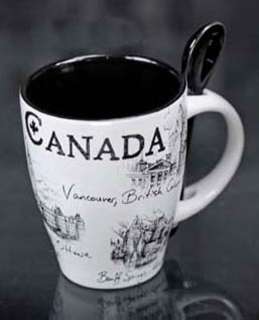 CANADA SOUVENIR MUG W/SPOON BLACK/WHITE
SKU:239557