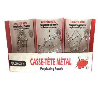 METAL PERPLEXING PUZZLE ASSORTED 
SKU:257326