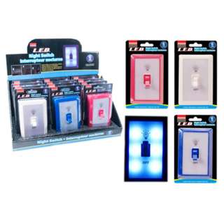 NIGHT LIGHT SWITCH W/6 LED INCLUDES 3 AAA ASSORTED COLORS