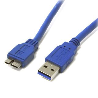 USB CABLE 3.0 A-MICRO B 3.0 M/M 6FT BLUE