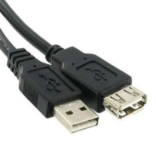 USB CABLE A-A MALE/FEM 10FT BLK