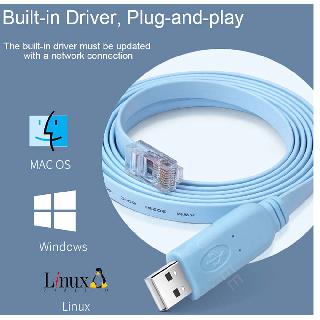 USB TO RJ45 CONSOLE CABLE 6F USB FTDI FOR CISCO ROUTER ASSORTED
SKU:262561