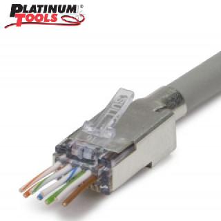 MODULAR PLUG 8P8C EZ-CAT6 SH EXTERNAL GROUND RJ45 CAT5E/CAT6