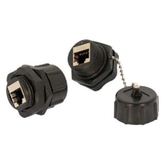 Rj45 Coupler Cat6 Sh With Dust Cap Weather Proof Panel Mount