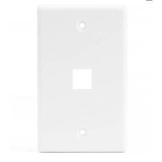 WALL PLATE 1PORT WHITE