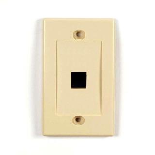 WALL PLATE 1PORT IVORY 