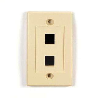WALL PLATE 2PORT IVORY DESIGN 