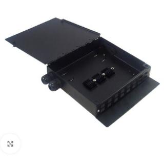 Fiber Patch Panel 16port Wallmnt Terminal Box Black
