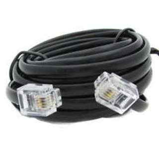 MODULAR CABLE 6P4C M/M 25FT BLK