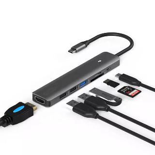 Usb C To 7 In 1 Hdmi Ethernet Usb 3.0/2.0 Card Reader Hub