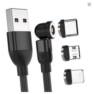 Usb Cable A Male To C/ligtning Micro-b Magnetic Tips 6ft