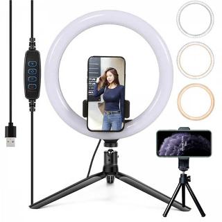 SELFIE RING LIGHT 10IN WITH 2