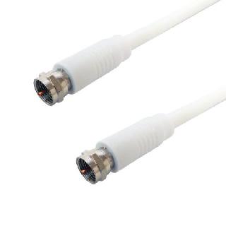 VIDEO CABLE RG6U F M/M 12FT WHT 