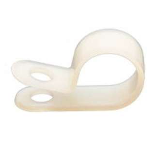 CABLE CLAMP F 3MM WHITE NYLON