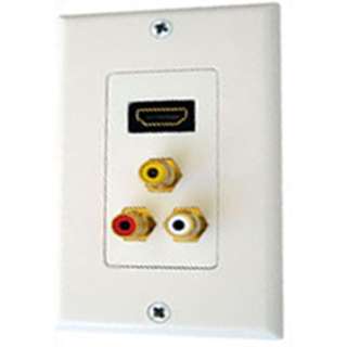 WALL PLATE HDMI WITH 3XRCA JACK
