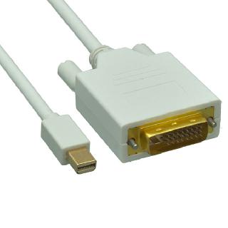Mini Displayport To Dvi M/m 6ft White Cable