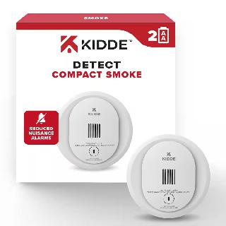 SMOKE ALARM COMPACT 2XAA BATTERY OPERATED