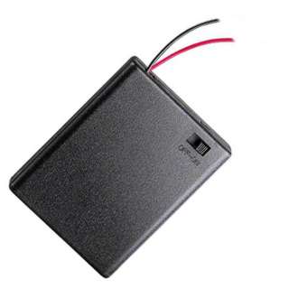 BATTERY HOLDER AAAX4 WITH SWITCH WIRE 15CM AND PLASTIC COVER BLK
SKU:248987
