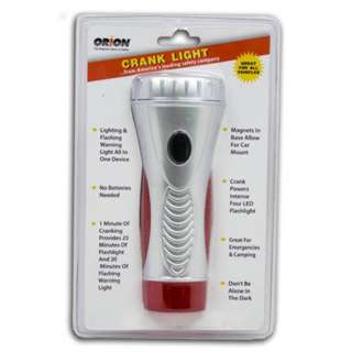 FLASHLIGHT WHITE 4LED CRANK POWERED MAGNETIC BASE
SKU:240459