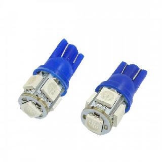 LED BULB WEDGE 12V BLUE 5LED