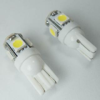 LED BULB WEDGE 12V WHITE 5LED 5050 REPLACES 194 & 168 BASE T10
SKU:253860