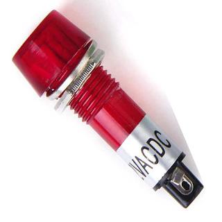 Indicator 12v 10mm Red Chmt Sol Rnd Lens
