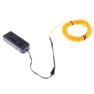 EL WIRE YELLOW 2.3MM 3M WITH 3V