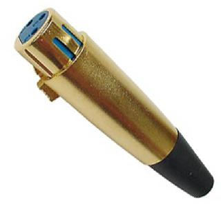 XLR 3JK INLINE GOLD SOL LOCK MET 