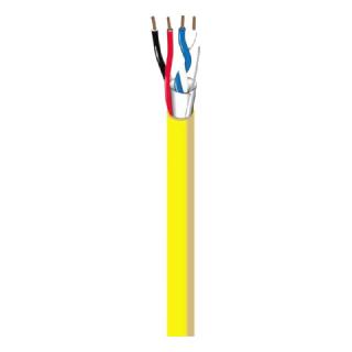 CABLE 2C 22AWG SHLD + 2C 18AWG UNSH 100FT CMR 300V YEL