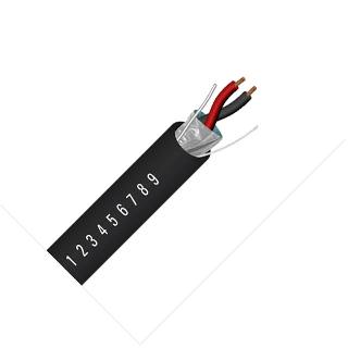 CABLE 2C 22AWG STR SHLD 290FT CM BLACK