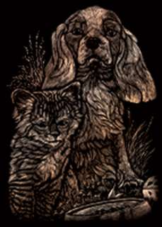 KITTEN & PUPPY-COPPER MINI ENGRA ENGRAVING ART
SKU:219444