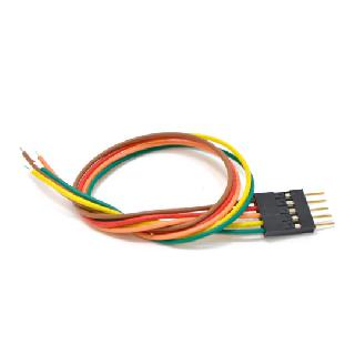 JUMPER WIRE MALE 5P TO OPEN END 24AWG ASSORTED COLOR 8IN