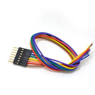 JUMPER WIRE MALE 10P TO OPEN END 24AWG ASSORTED COLOR 0.1IN PITCH